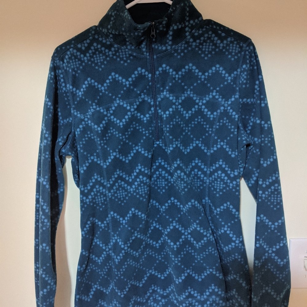 Old Navy fleece quarter zip blue pullover jacket